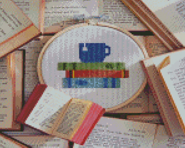 Teacup Books Cross Stitch - Diamond Painting 